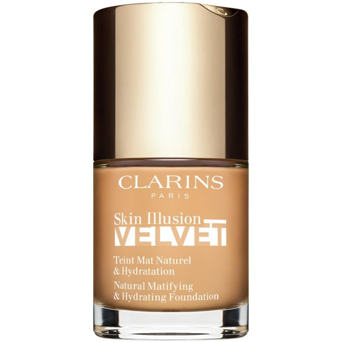 Clarins, Skin Illusion Velvet Foundation, Matte, Liquid Foundation, 110.5W, Tawny, 30 ml