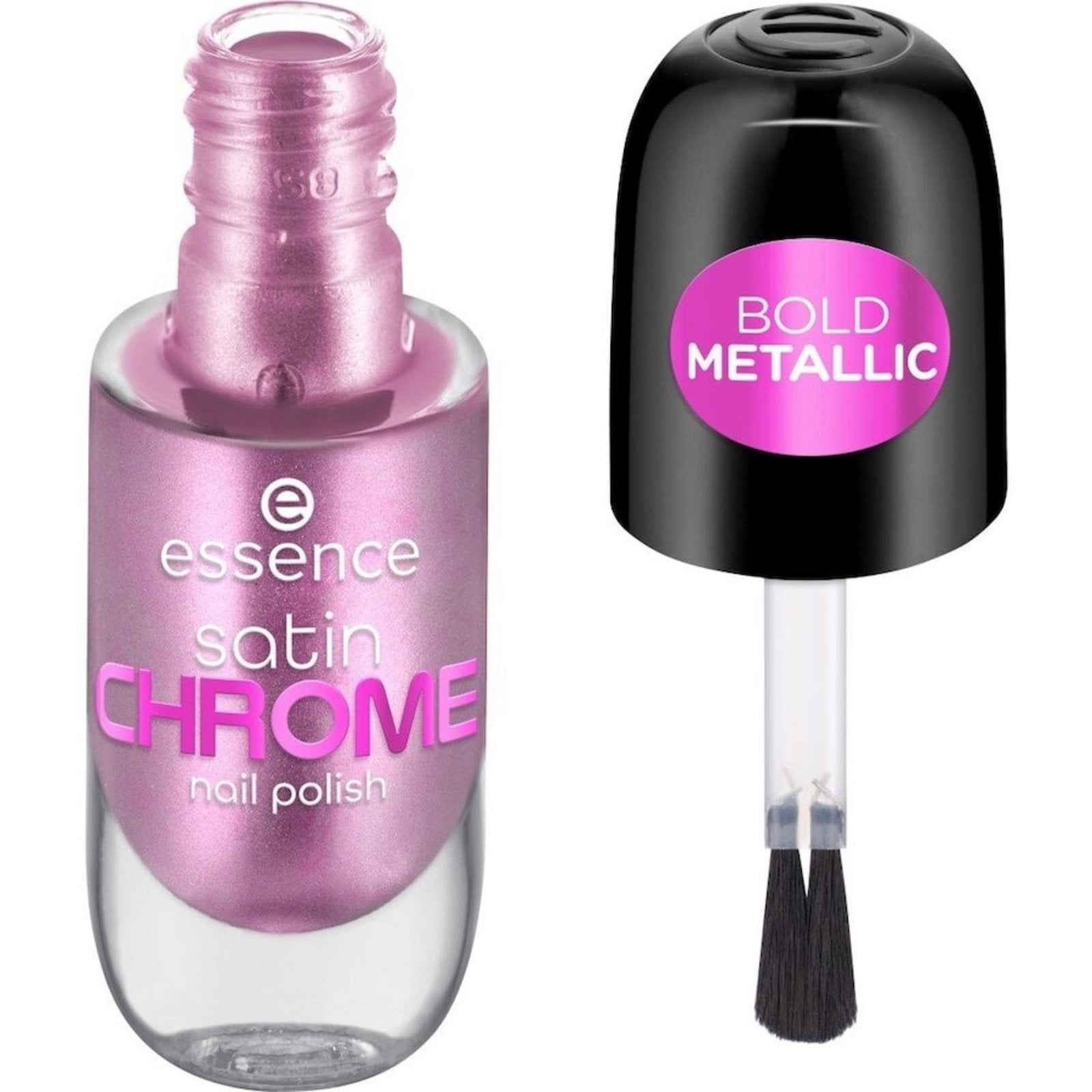Essence, Satin Chrome, Nail Polish, 02, Artificial Pinktelligence, 8 ml