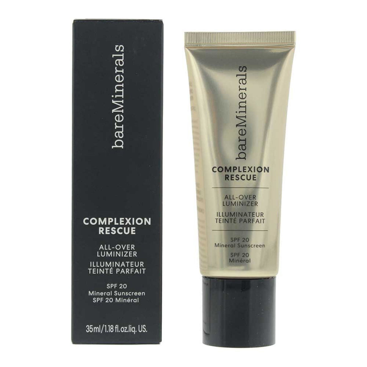 BareMinerals, Complexion Rescue, Illuminating, Liquid Highlighter, Pink Pearl, 20 SPF, For Face, 35 ml