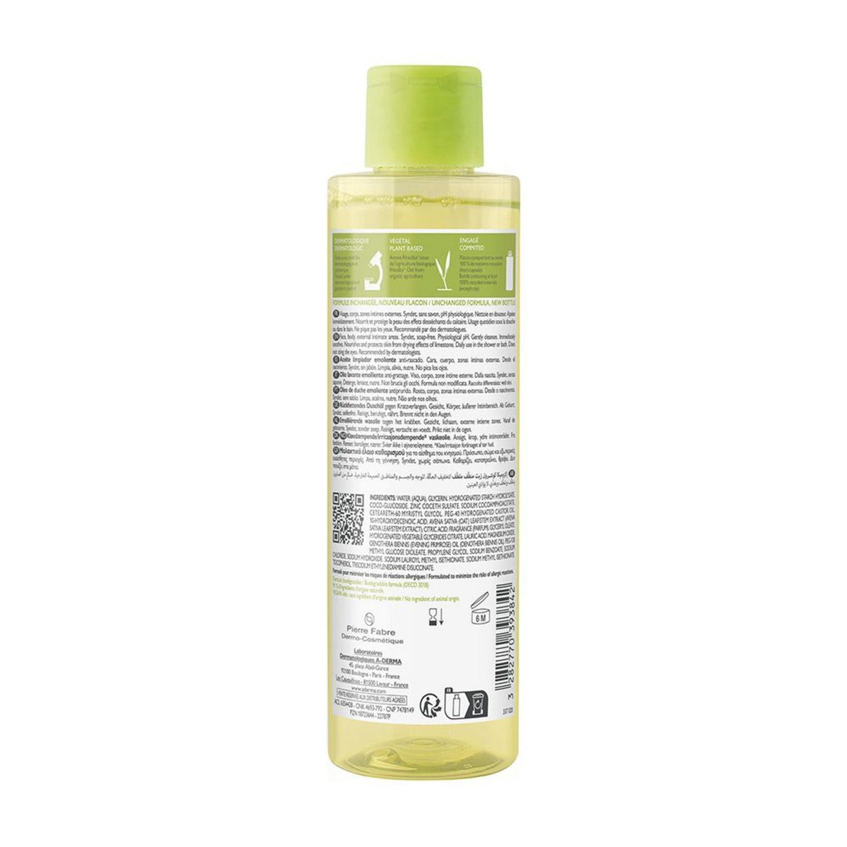 A-Derma, Exomega Control, Emollient, Shower Oil, For Very Dry To Atopic Sensitive Skin, 200 ml