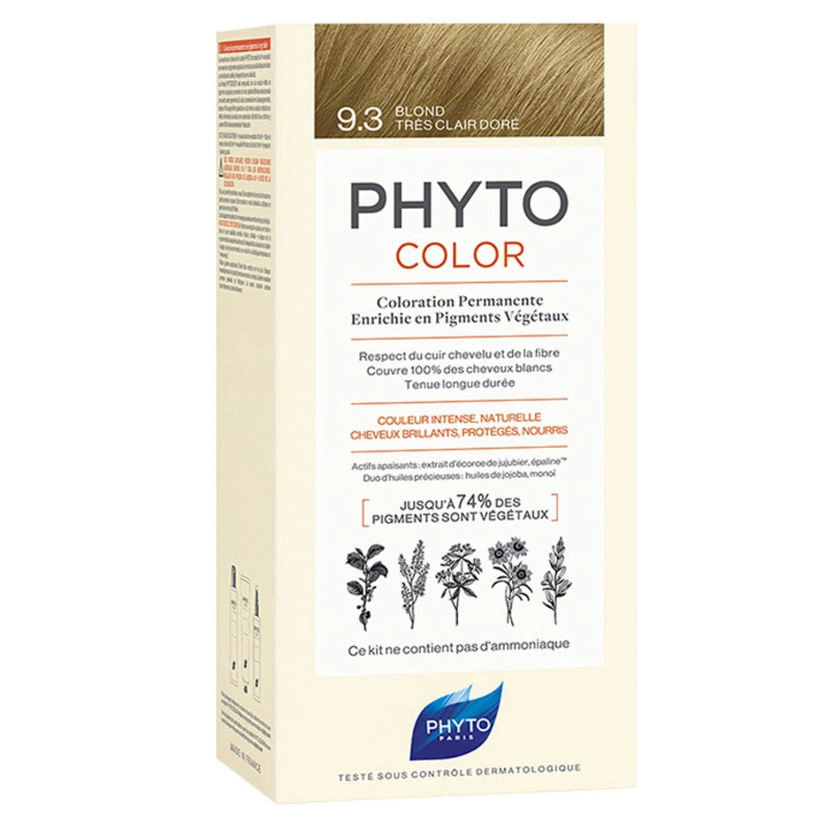 Phyto Phytocolor Permanent hårfärg 9.3 Mycket ljus gyllene blond 50 ml