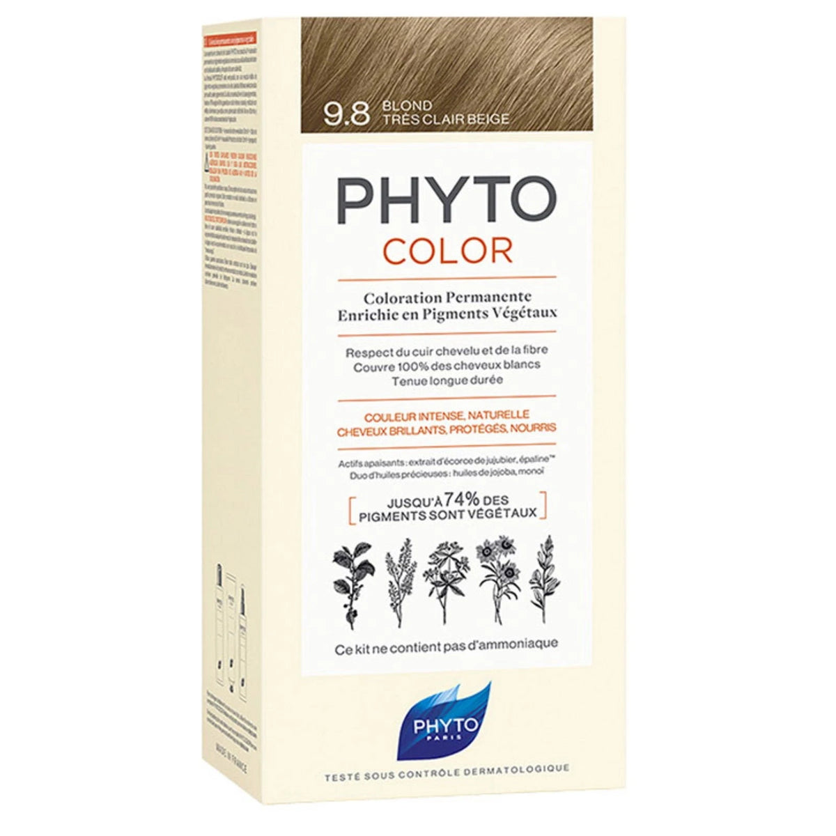 Phyto Color Permanent Hårfärg 9.8 Mycket Ljus Beige Blond 50 ml