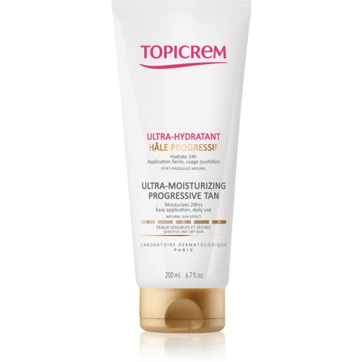 Topicrem Ultra-Fuktgivande Gradvis Brun-utan-sol-emulsion 200 ml