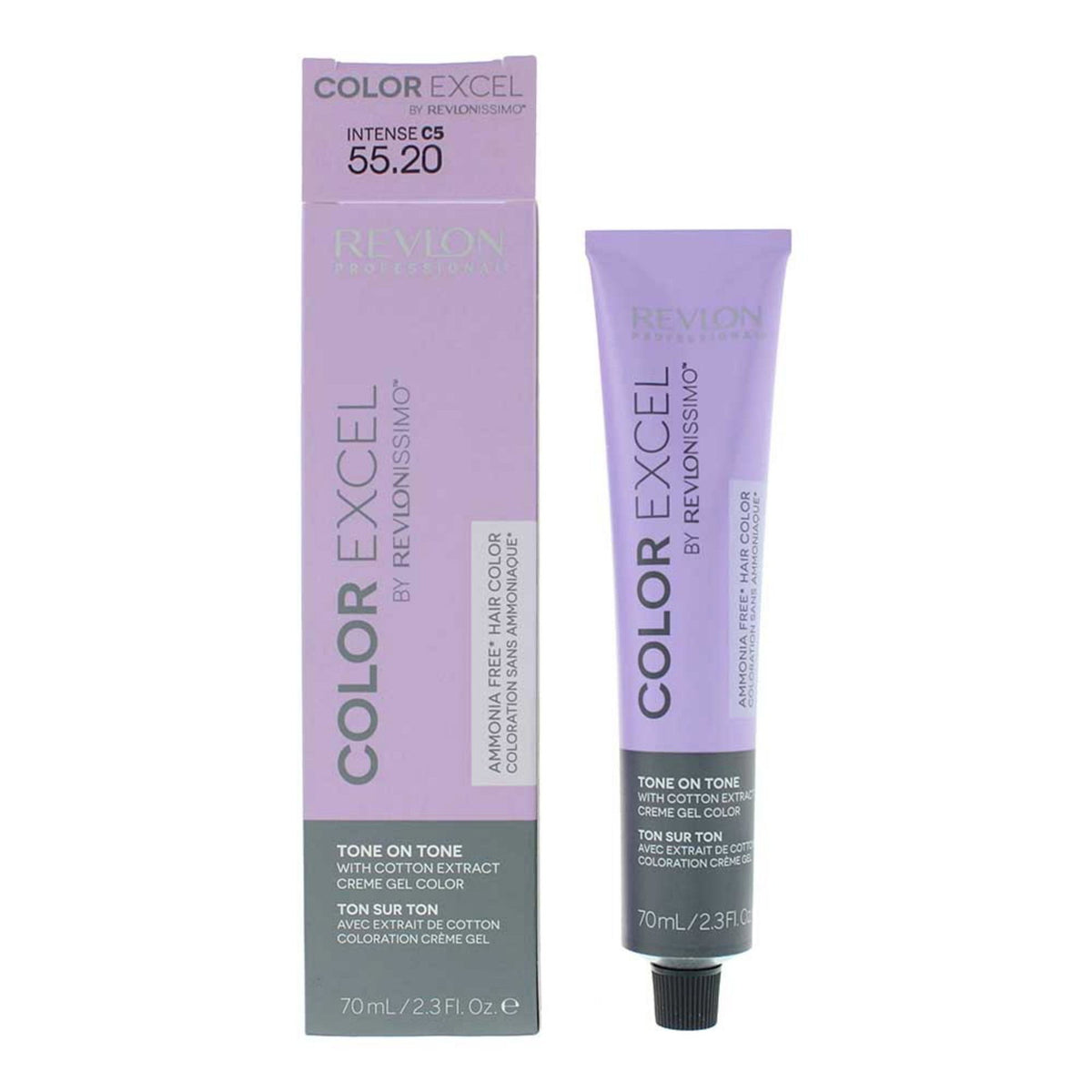 Revlon, Color Excel, Semi-Permanent Hair Dye, 55.20 Intense Light Burgundy, 70 ml