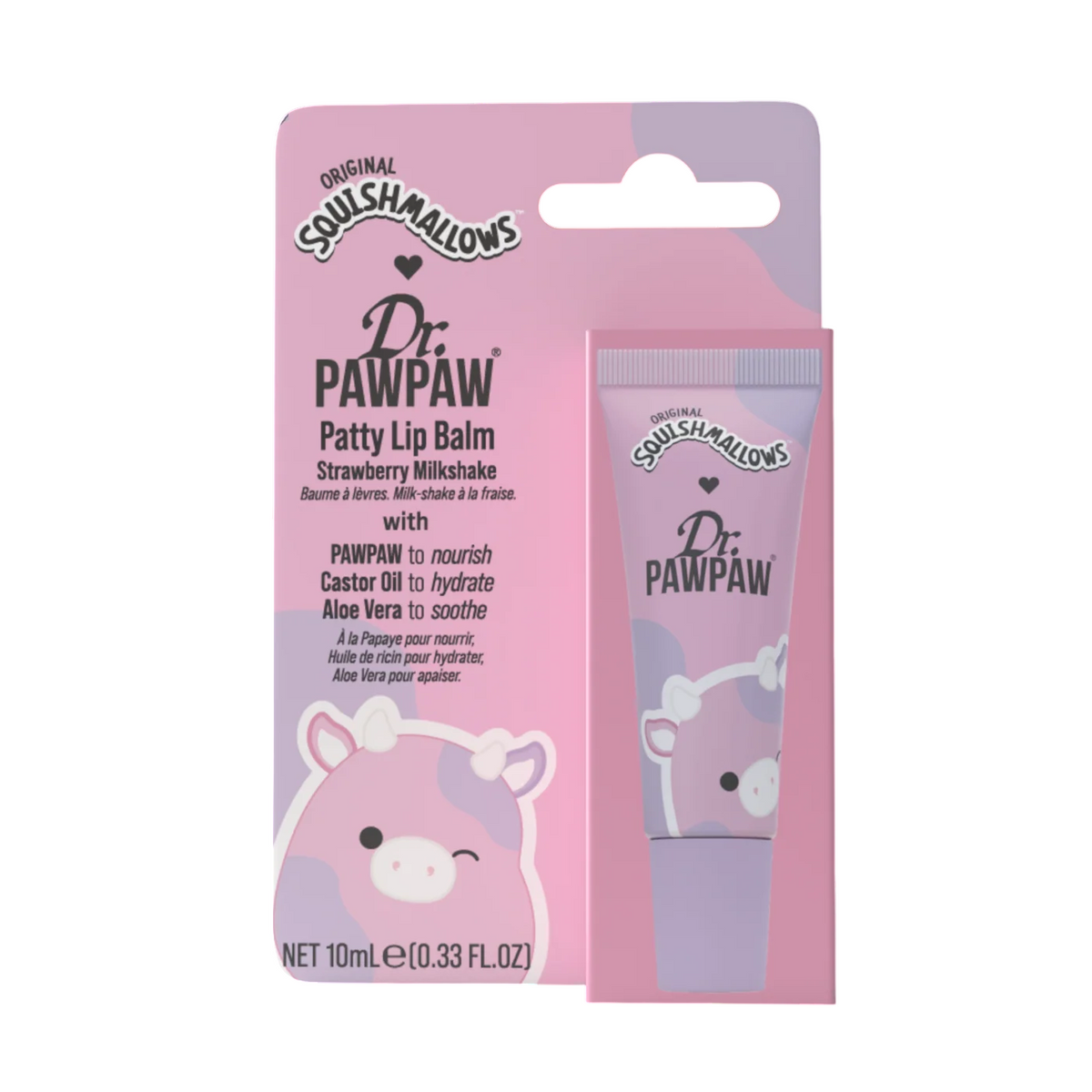 Dr. PawPaw, Patty Strawberry Milkshake, Aloe Vera, Hydrating, Lip Balm, 10 ml