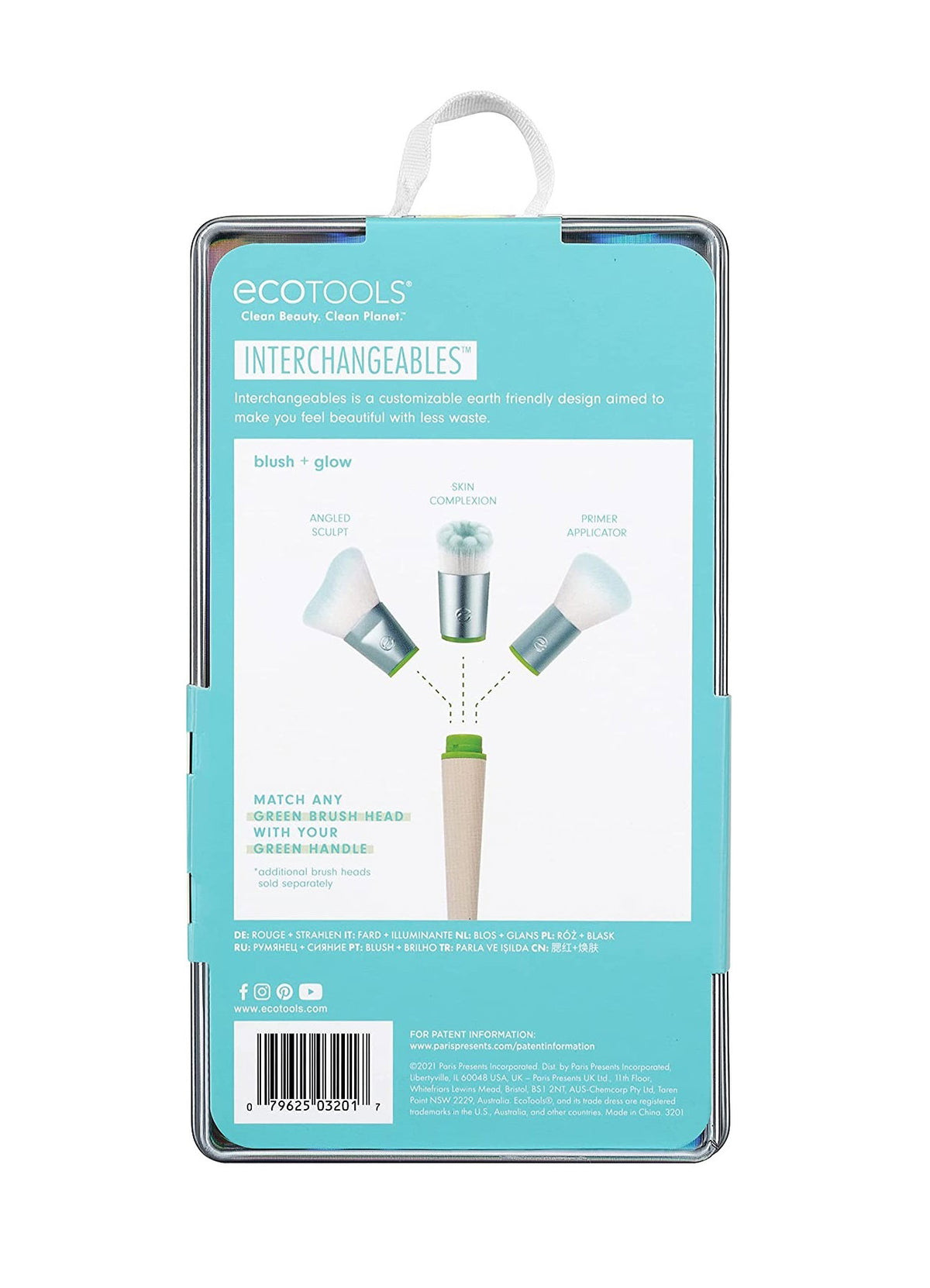 Interchangeables Set EcoTools: Interchangeables, Foundation Brush + Interchangeables, Blending, Blush Brush + Interchangeables, Angled Cut, Blush Brush