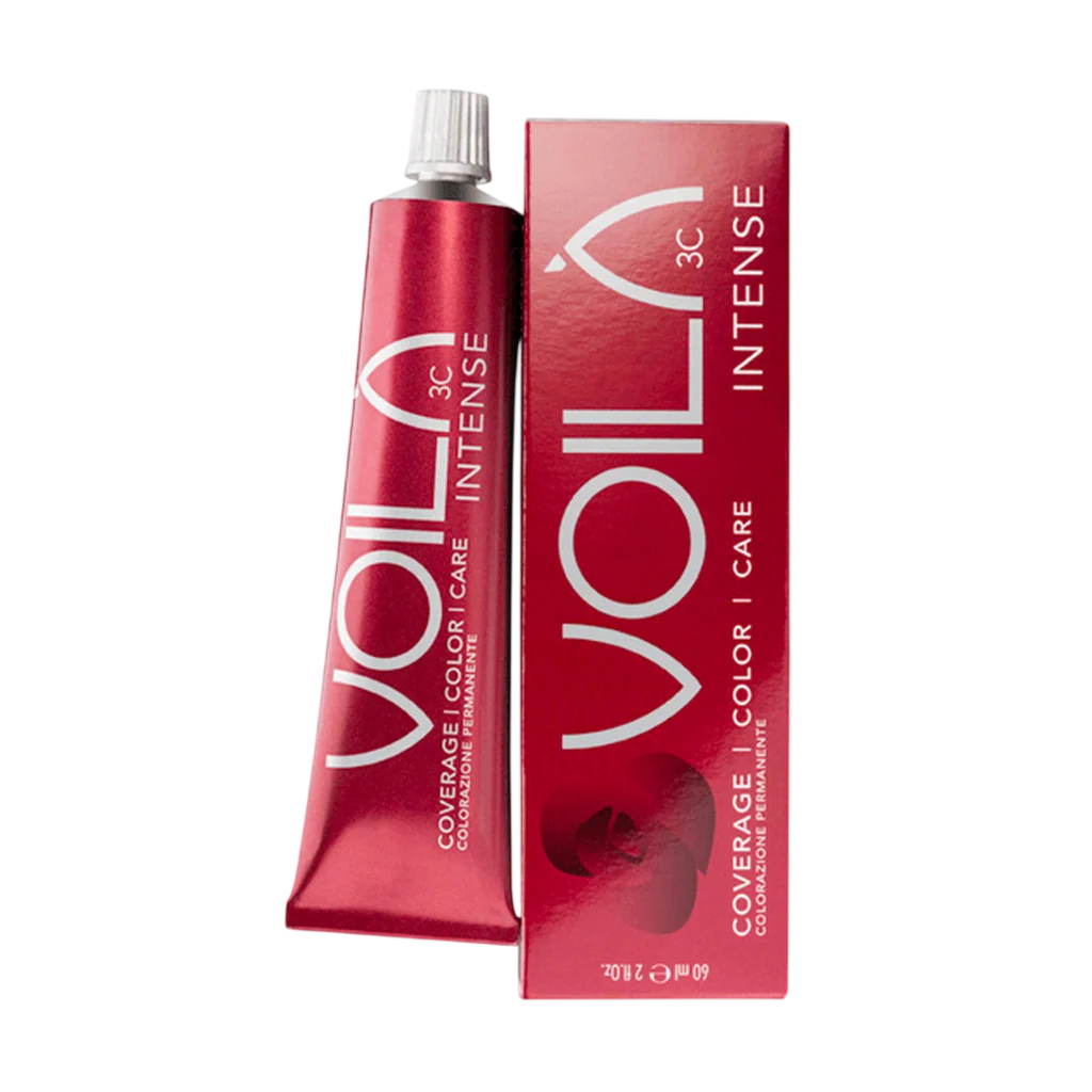 Intercosmo, Voila 3C Intense, Permanent Hair Dye, 5.45 Light Brown Copper Mahogany, 60 ml