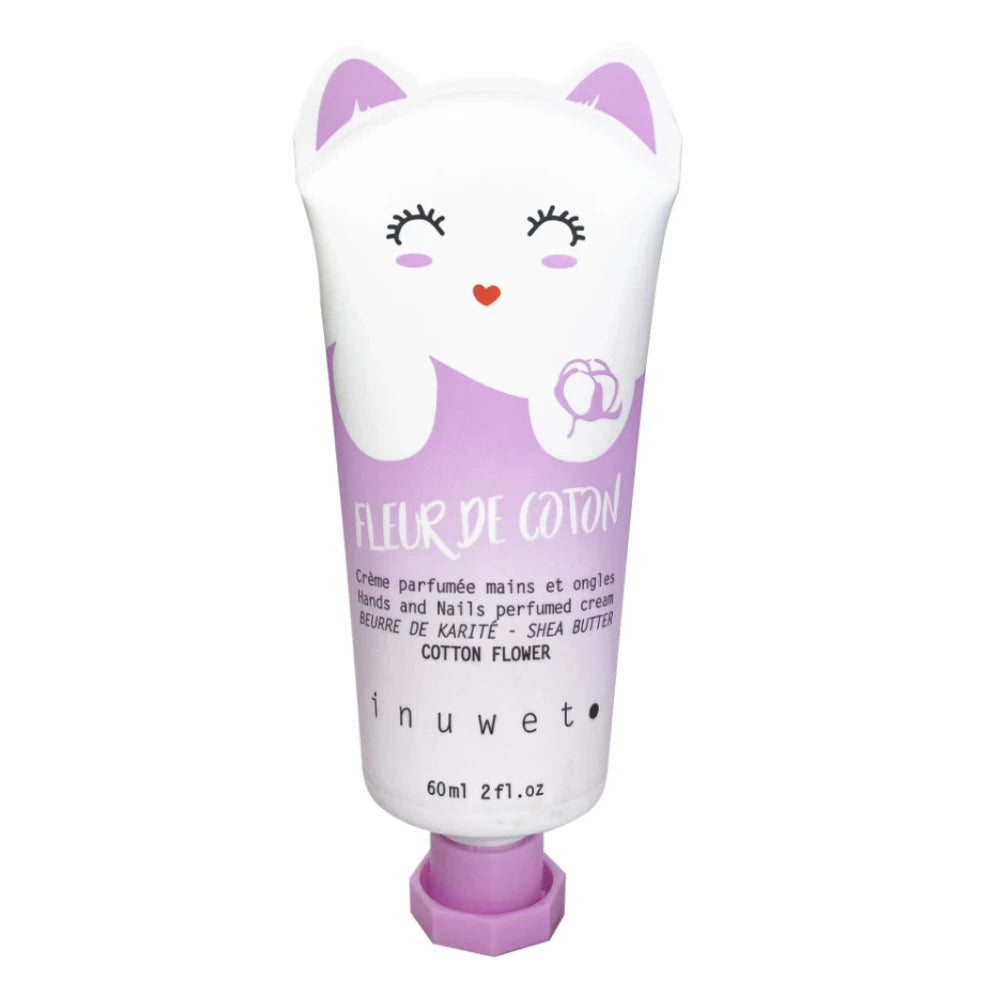 Inuwet, Fleur D'Oranger, vegansk, närande & mjukgörande, hand- & nagelkräm, blommig, 60 ml