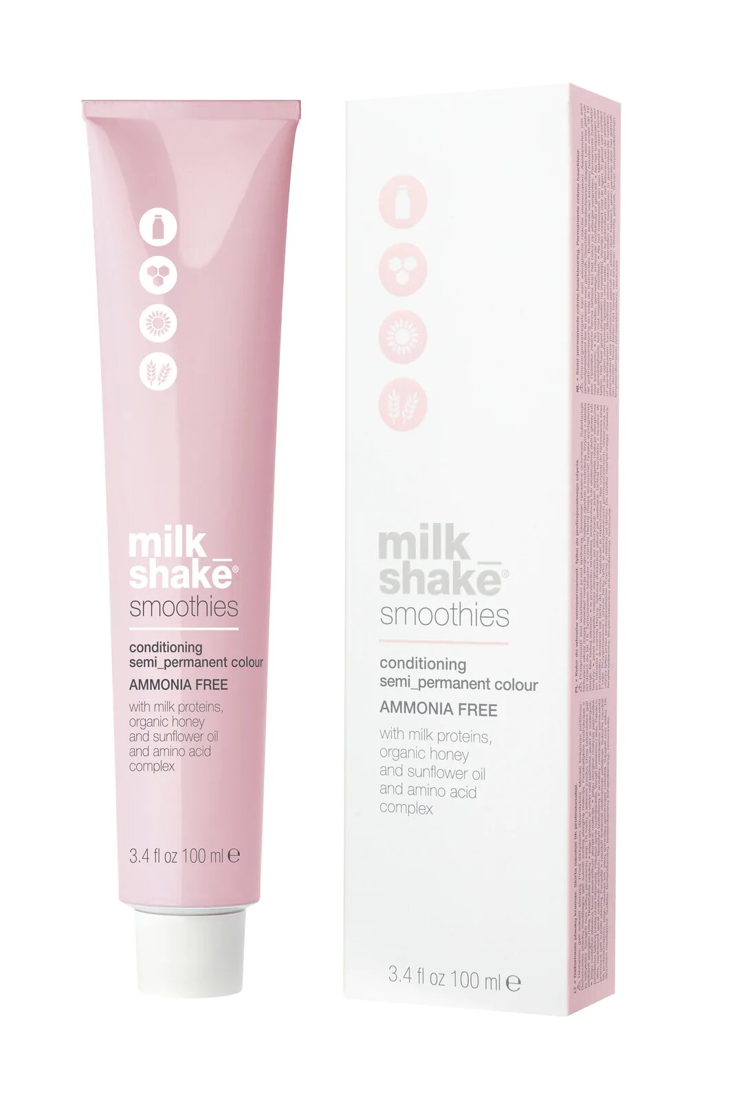 Milk Shake, Smoothies, Ammonia-Free, Semi-Permanent Hair Dye, 55N Light Brown, 100 ml