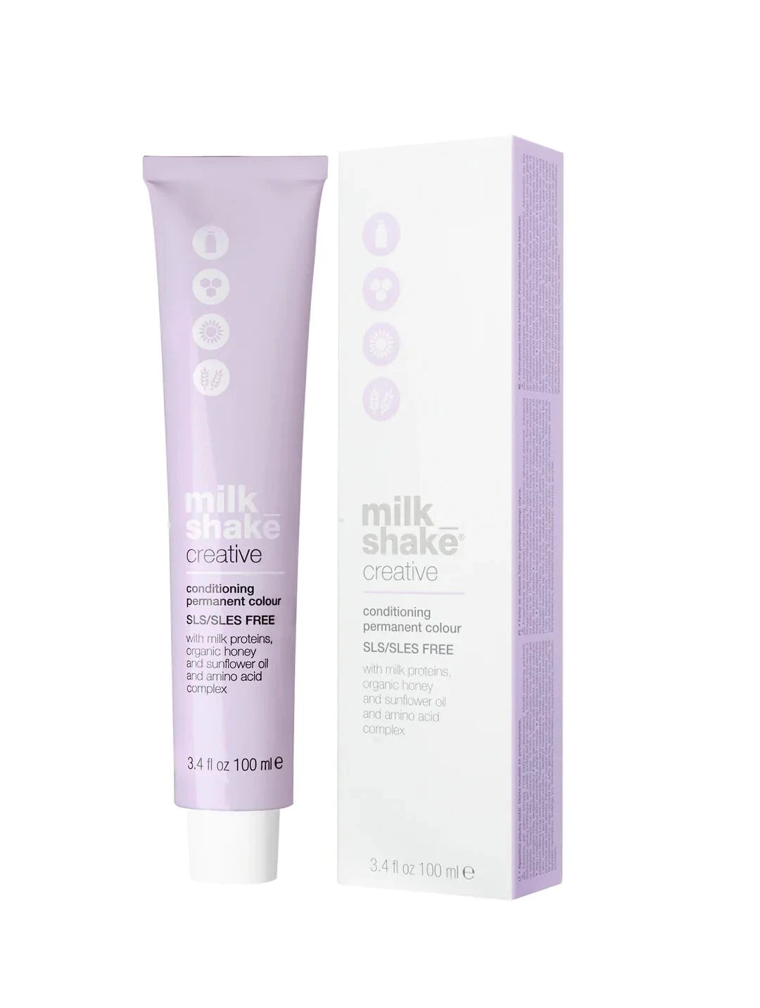 Milk Shake, Creative, SLS/SLES-Free, Permanent Hair Dye, 4.04NN Medium Brown Natural Intense, 100 ml