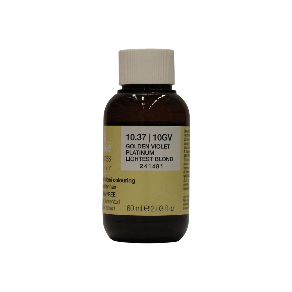 milk_shake The Gloss Acidic pH semipermanent färg 10.37 guldviolett platina ljusaste blond 60 ml