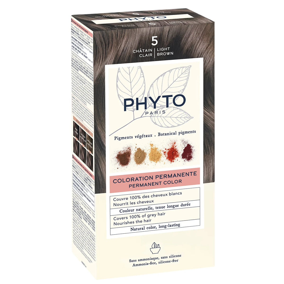 Phyto Color Permanent Hårfärg 5 Ljus Kastanj 50 ml