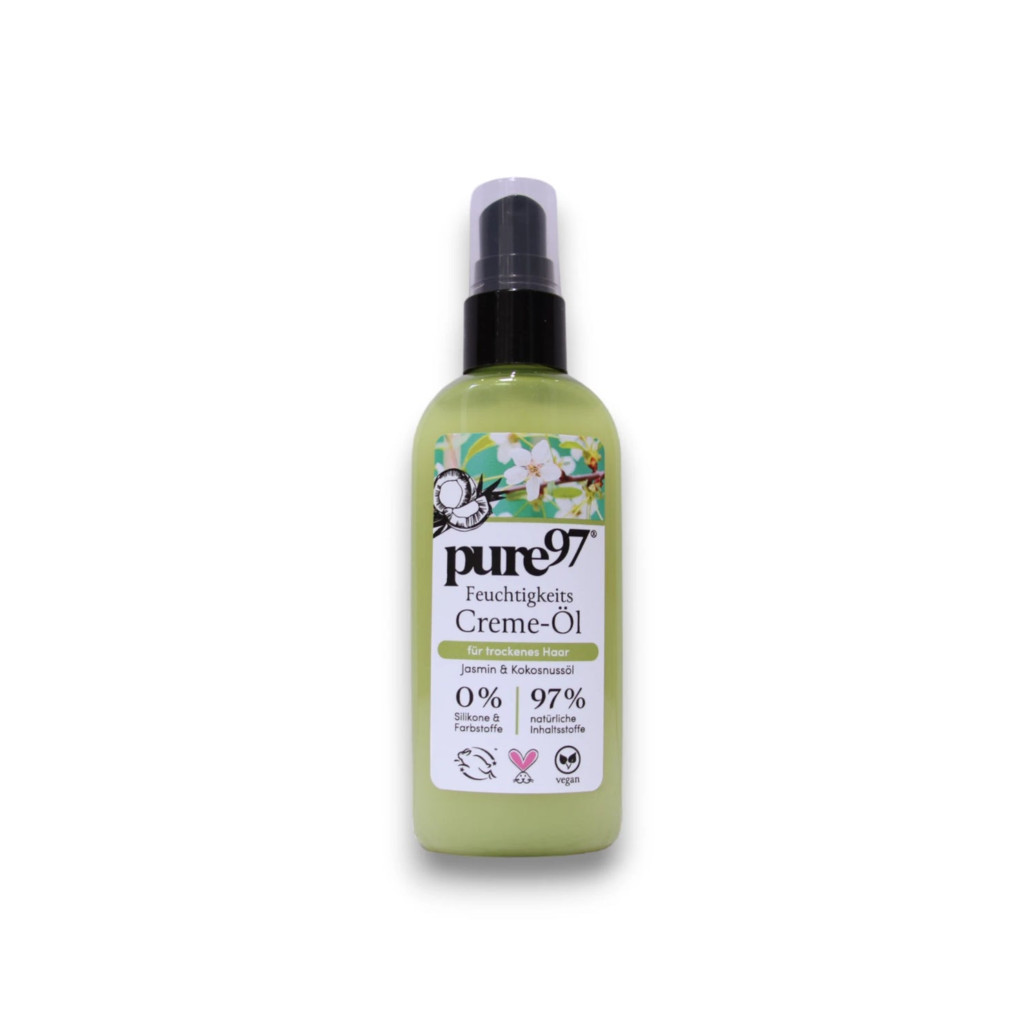 Pure97, Jasmin & Kokosnuss, Hair Cream Treatment, For Heat Protectant, 100 ml