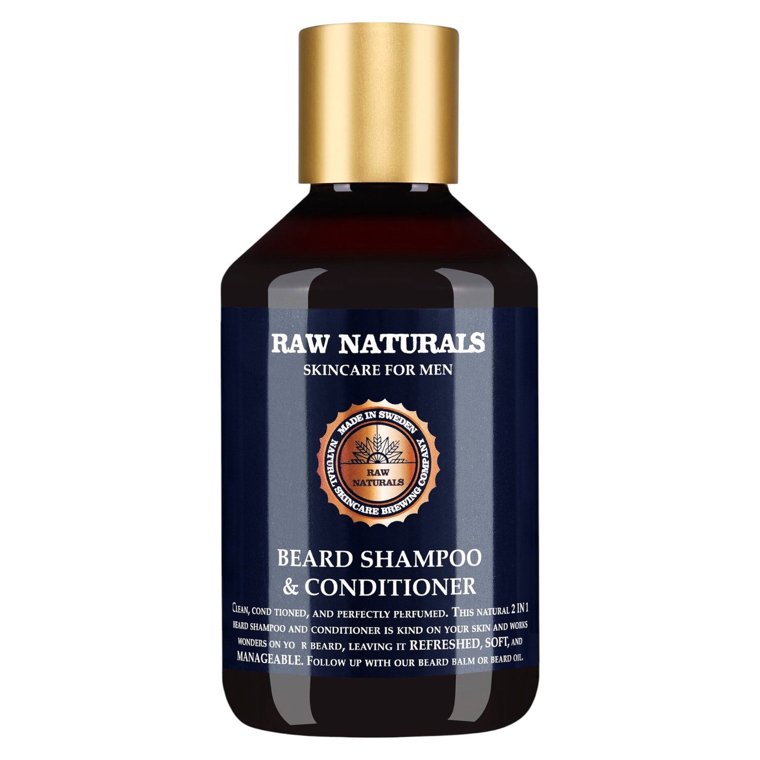 Raw Naturals, Beard Shampoo & Conditioner, 100% vegan, Beard Shampoo, Softness, 250 ml