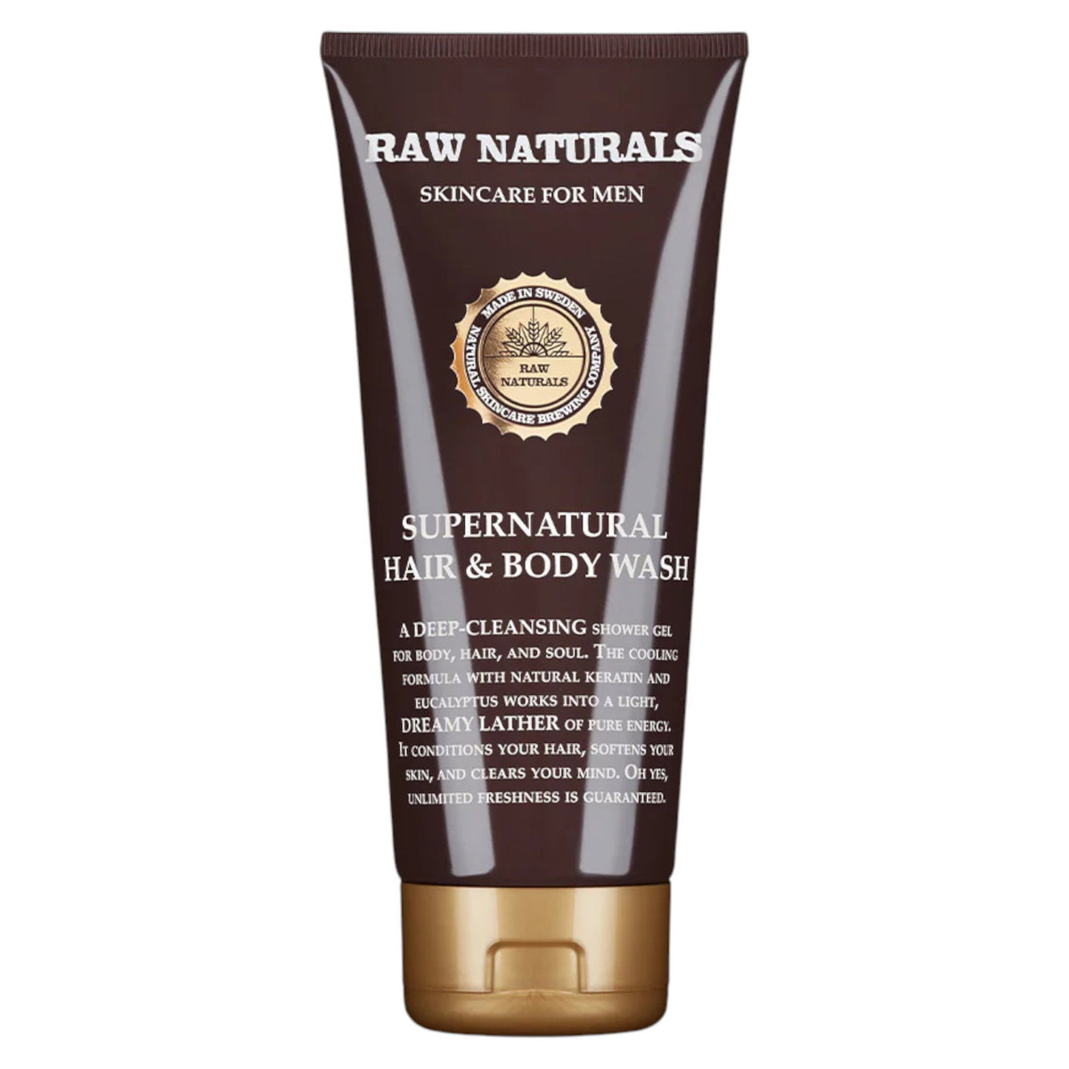 Raw Naturals, Supernatural, 100% vegan, Hair Shampoo, Conditioner & Shower Gel 3-In-1, 200 ml