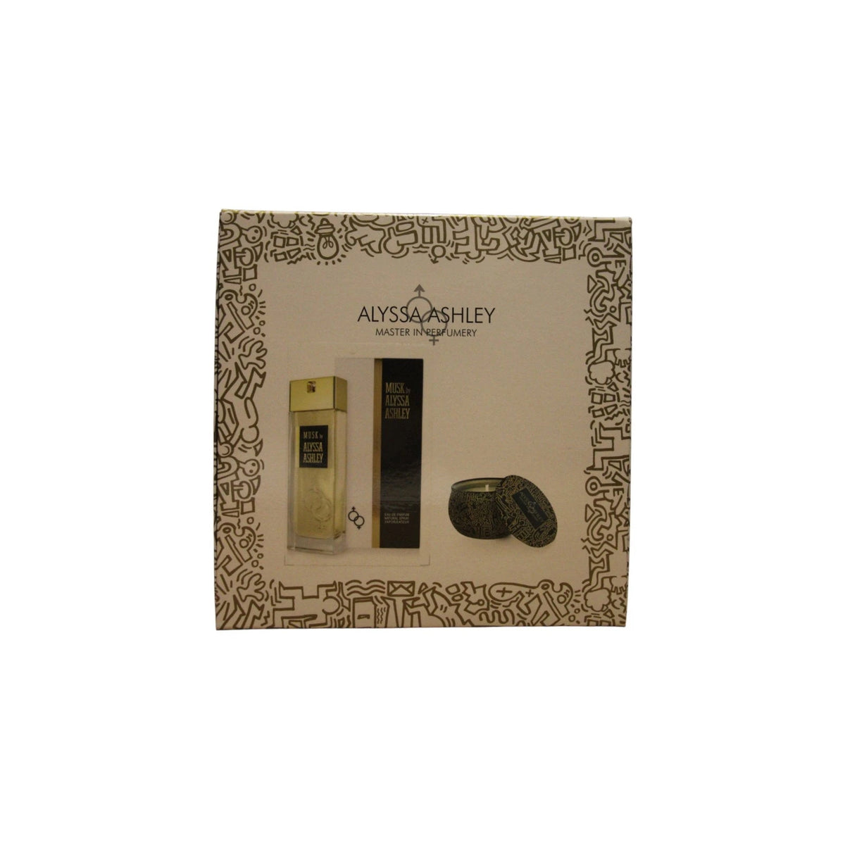 Alyssa Ashley Musk Eau de Parfum Presentset med Doftljus - 100 ml + 110 g