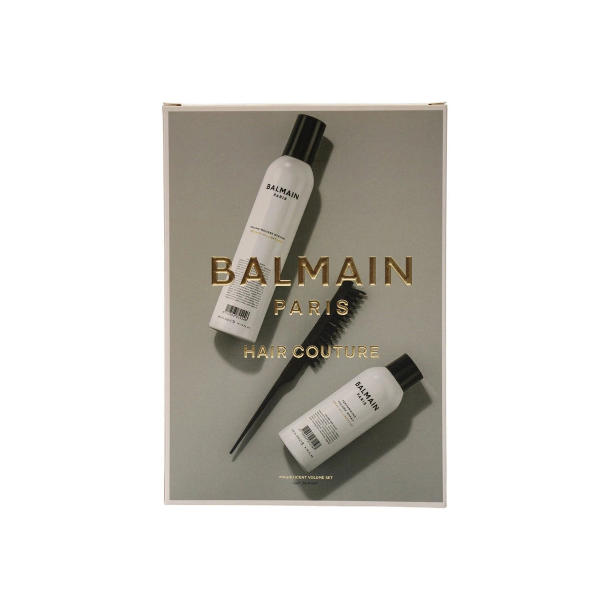 Balmain Magnificent Volume Set - texturspray 200 ml, mousse 300 ml & borste