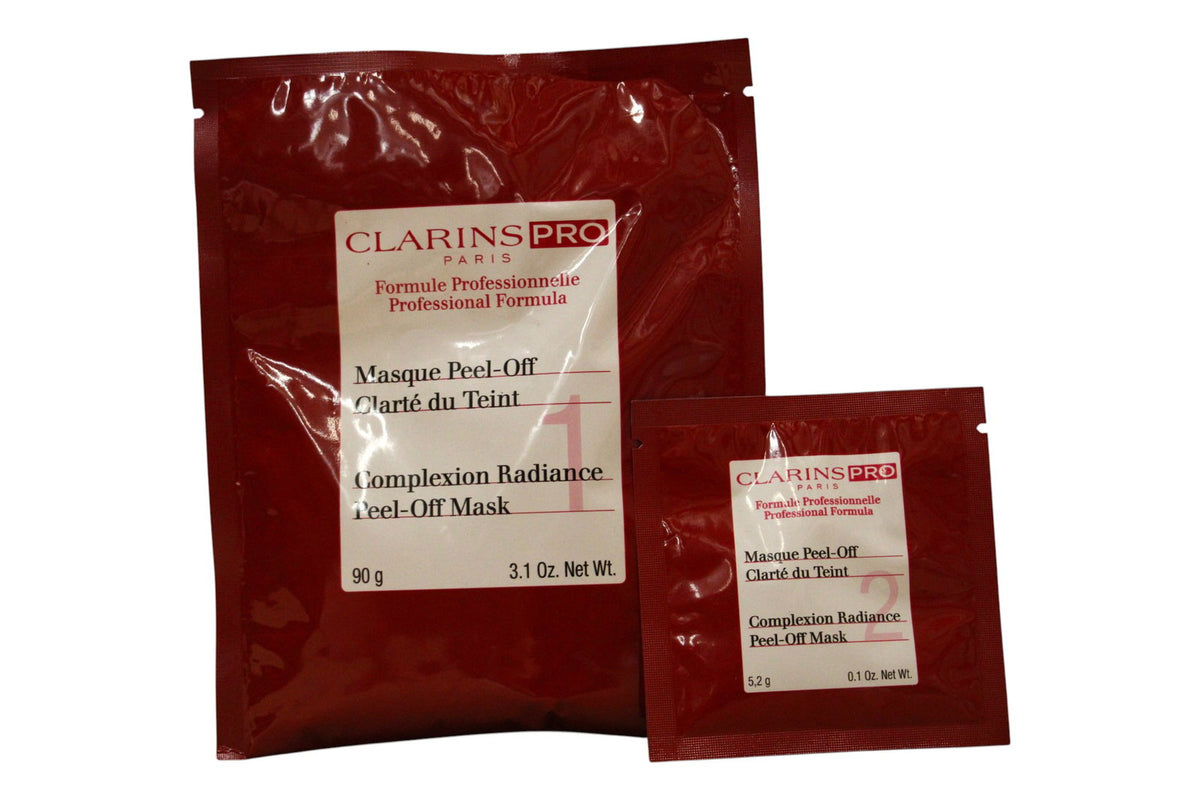 Set Clarins: Pro Complexion Radiance, Bright, Peel-Off Mask, Evening, Face, 20 pcs, 5.2 g + Pro Complexion Radiance, Bright, Peel-Off Mask, Evening, Face, 20 pcs, 90 g