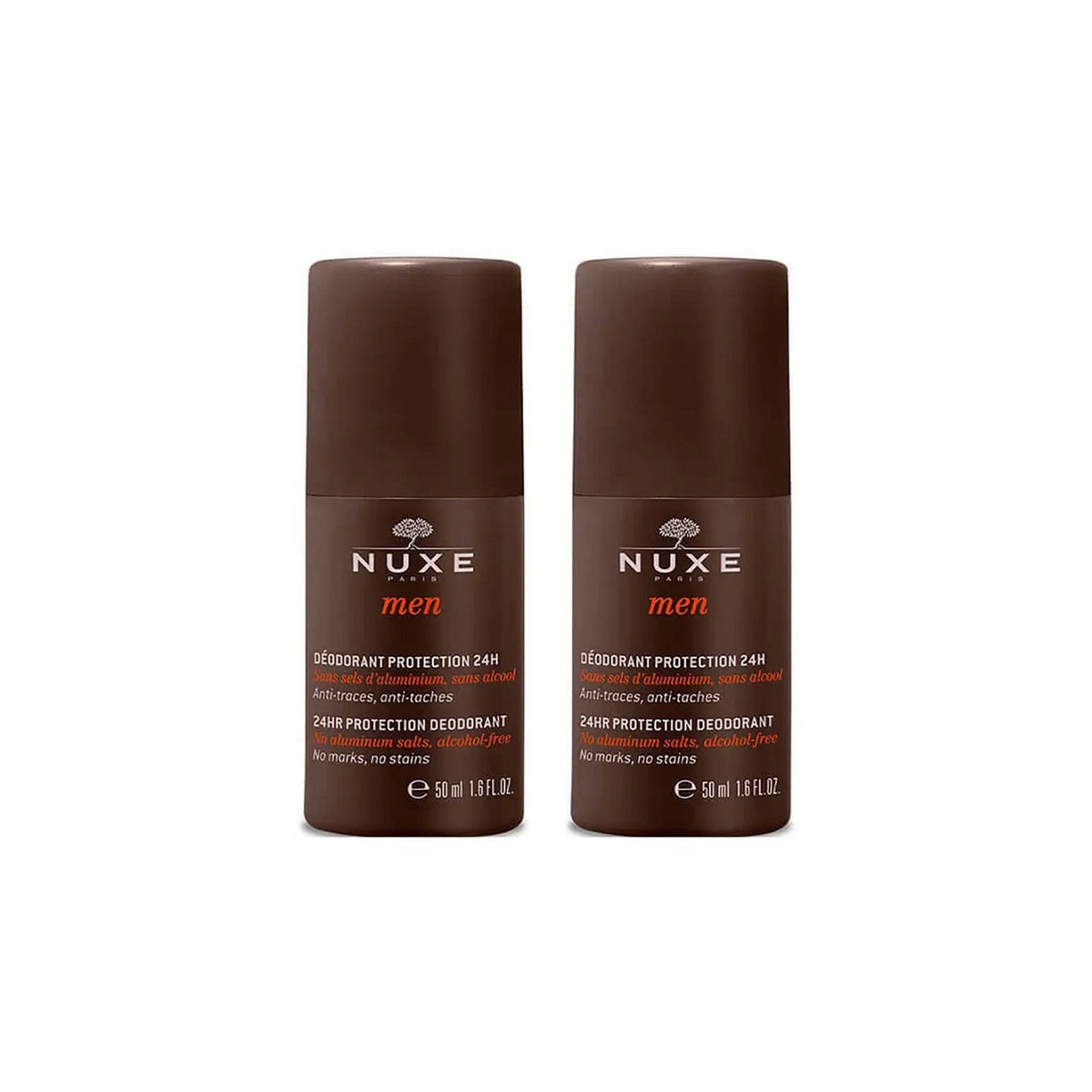 Set Duo, Nuxe, Men, 24h Protection, Deodorant Roll-On, For Men, 2 pcs, 50 ml