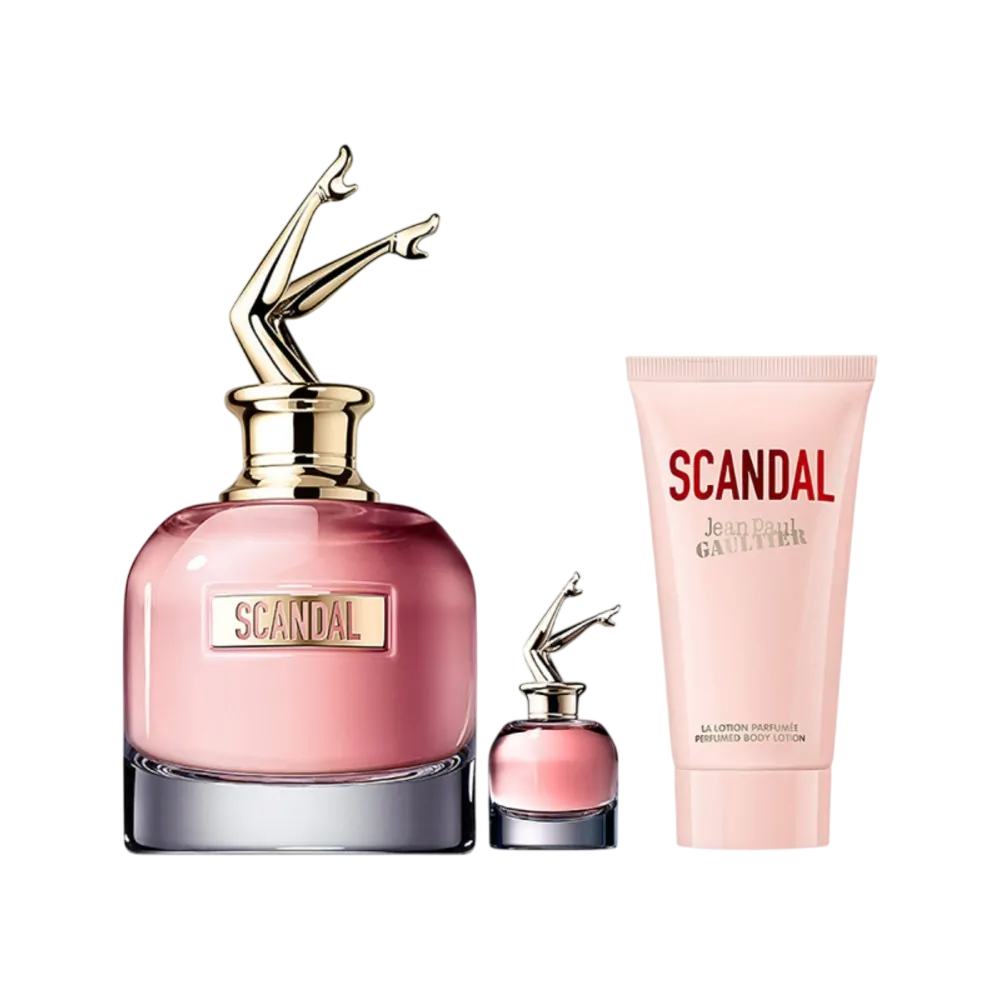 Set Jean Paul Gaultier: Scandal, Hydrating, Body Lotion, 75 ml + Scandal, Eau De Parfum, For Women, 6 ml *Miniature + Scandal, Eau De Parfum, For Women, 80 ml