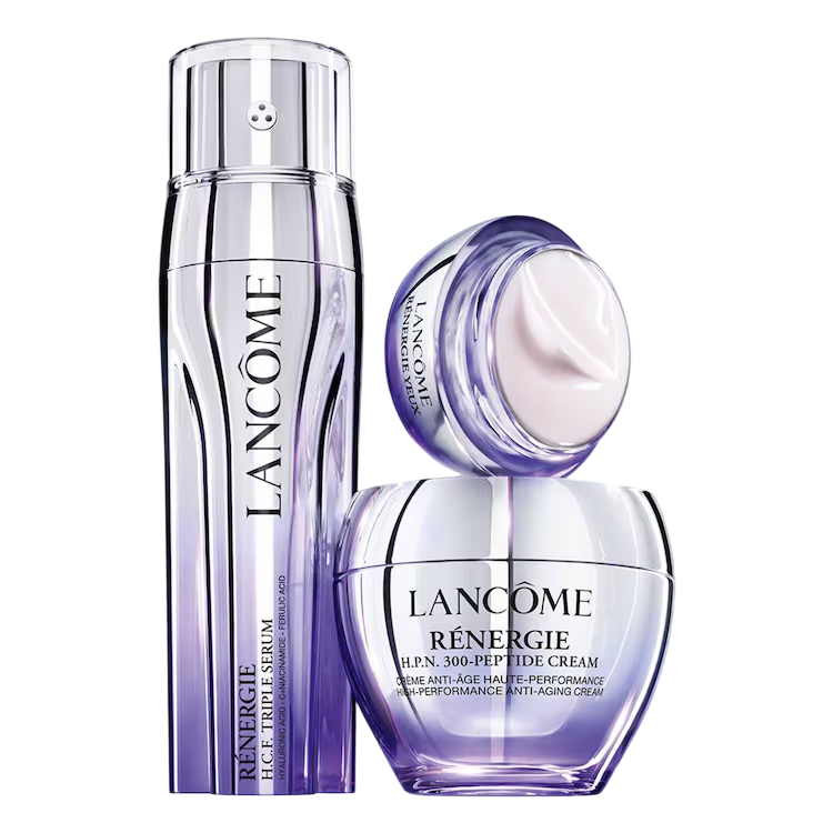 Set Lancome: Renergie HPN 300-Peptide, Anti-Aging, Cream, For Face, 50 ml + Renergie Yeux, Firming & Anti-Aging, Day & Night, Eye Cream, 20 ml + Renergie H.C.F., Hyaluronic Acid, Anti Aging, Daily, Local Treatment Serum, For Face & Neck, 50 ml