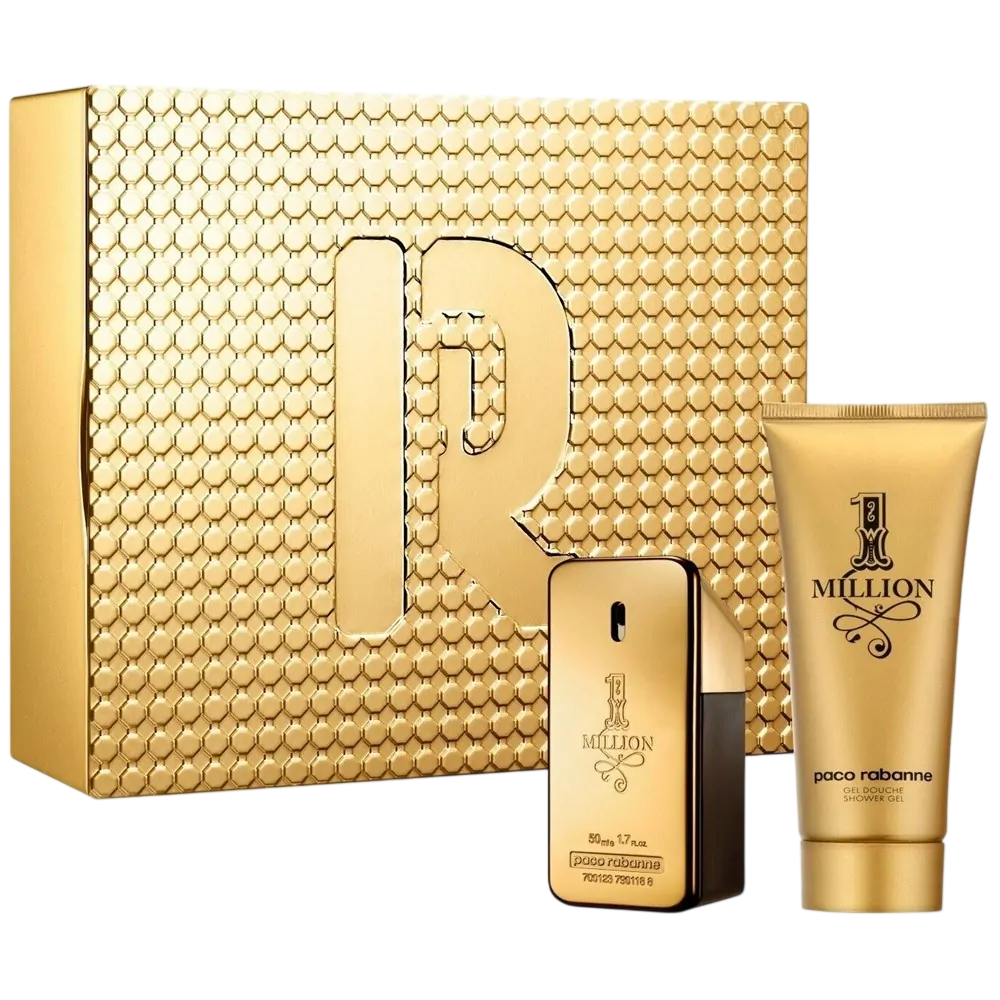 Set Paco Rabanne: 1 Million, Eau De Parfum, For Men, 50 ml + 1 Million, Shower Gel, For All Skin Types, 100 ml