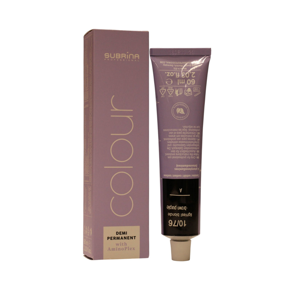 Subrina Professional Demipermanent hårfärg 10/76 Ljusaste blond brunviolett 60 ml