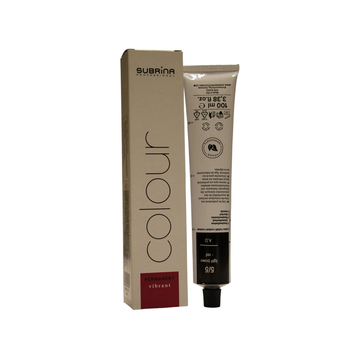 Subrina Professional Essential Colour permanent hårfärg 5/5 ljusbrun röd 100 ml
