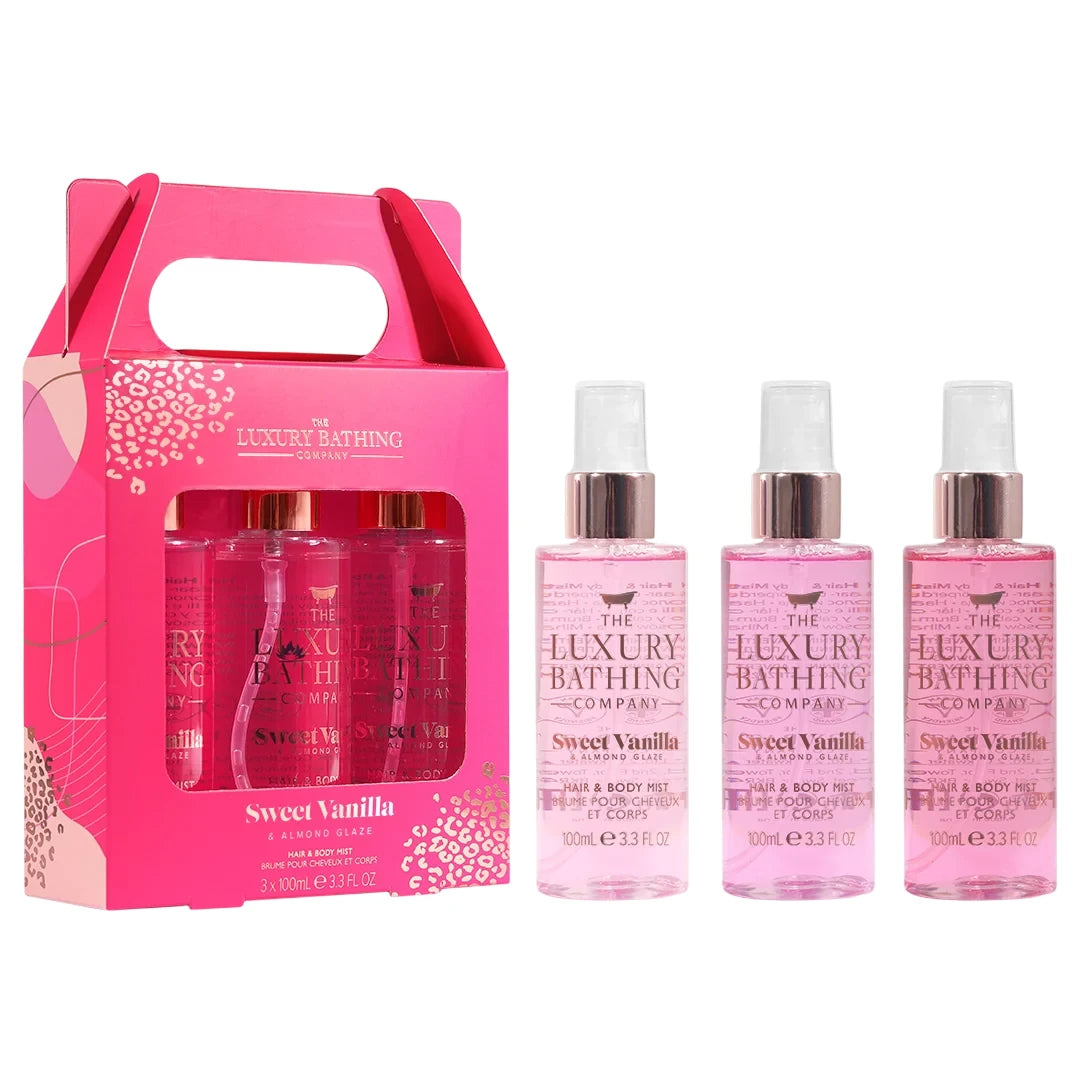 The Luxury Bathing Company Sweet Vanilla & Almond Glaze hår- & kroppssprayset