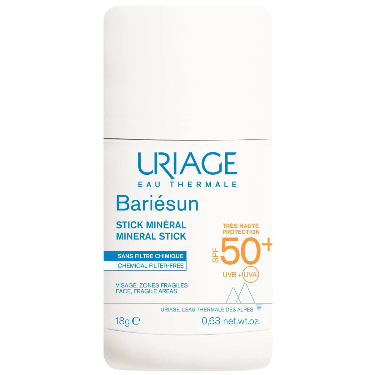 Uriage Bariésun Mineralsolskyddsstift SPF50+ 18 g
