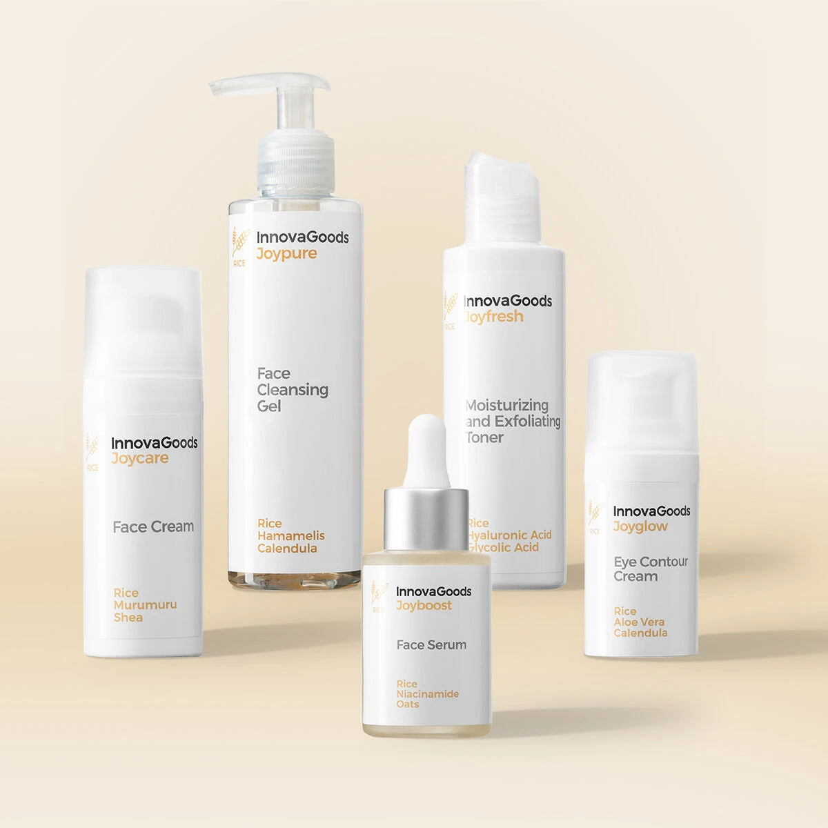 Face Routine Pack Rice InnovaGoods product packaging