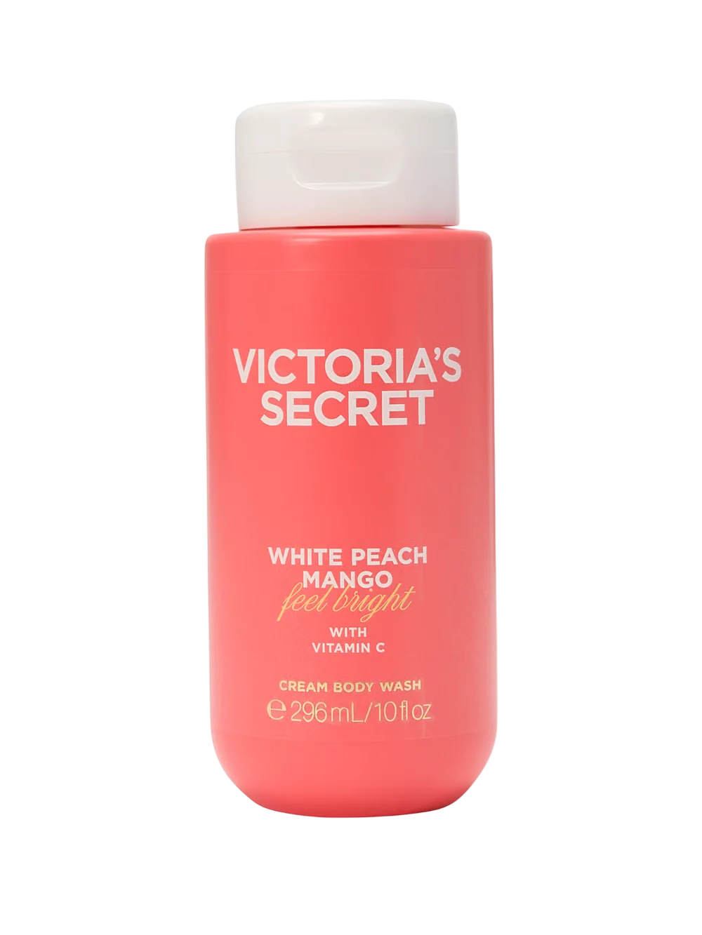 Victoria's Secret White Peach Mango Feel Bright krämig duschtvål med C-vitamin, 296 ml