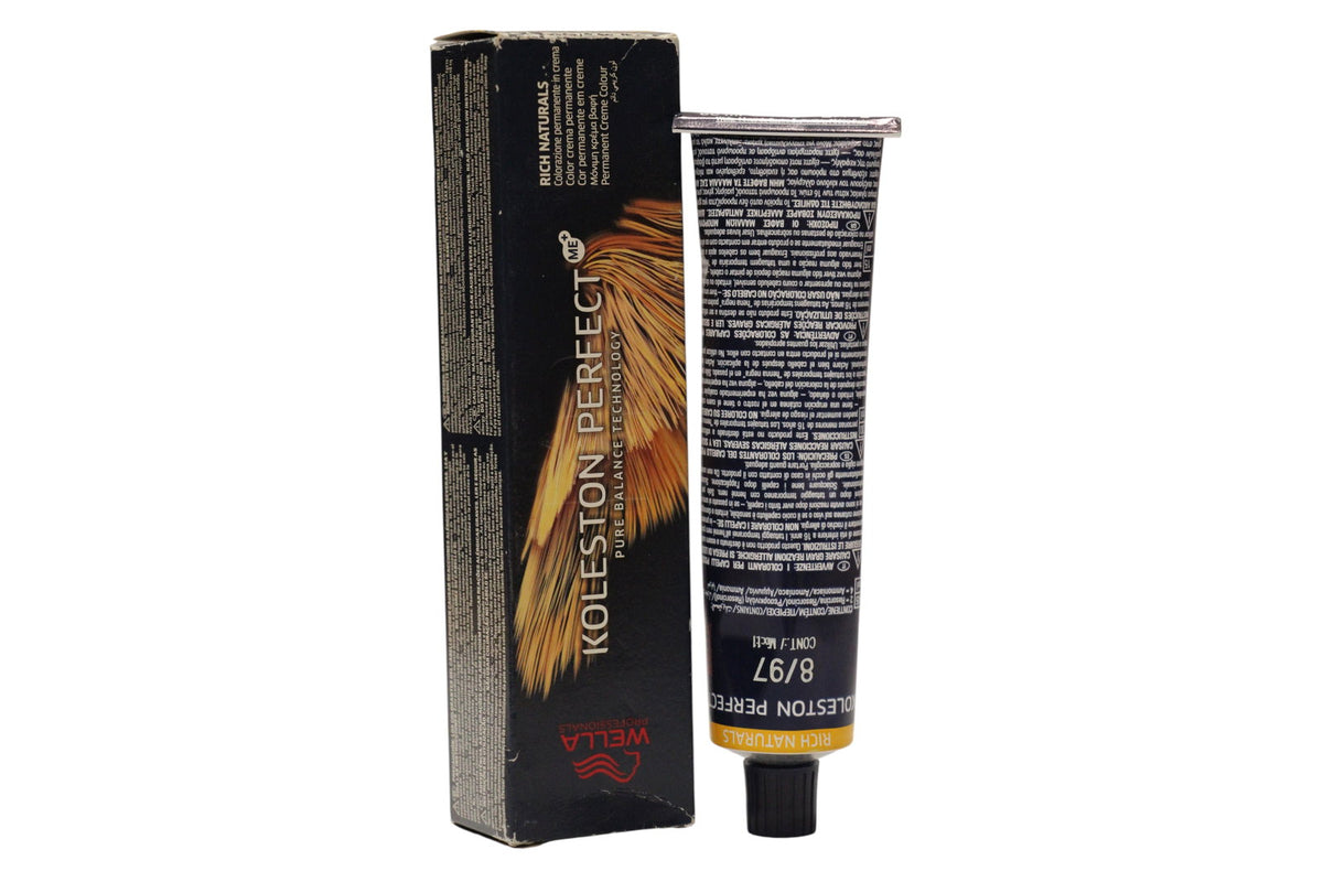 Wella Professionals Koleston Perfect Me+ permanent hårfärg 8/97 ljusblond kastanj pärlemor 60 ml Tester